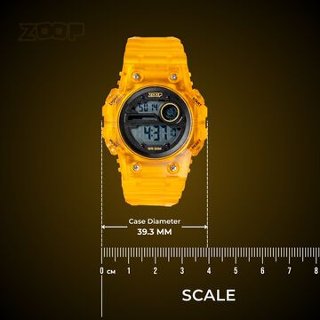 Zoop Mystic Digi Digital Watch For Boys With Transparent Orange Finish From House Of Titan
