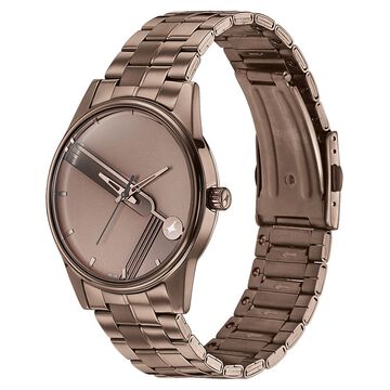 Fastrack Stunners Quartz Analog Brown Dial Stainless Steel Strap Watch for Guys