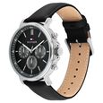 Tommy Hilfiger Quartz Multifunction Grey Leather Strap for Men - image number 1