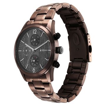 Titan Neo SplashBlack Dial Quartz Multifunction Stainless Steel Strap watch for Men