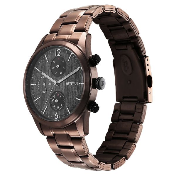 Titan Neo SplashBlack Dial Quartz Multifunction Stainless Steel Strap watch for Men - image number 2