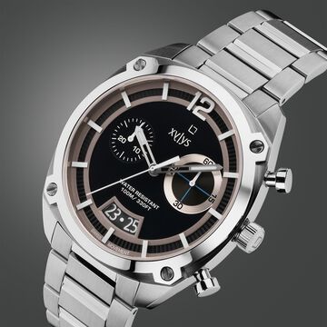 Xylys Swiss Chronograph Silver Stainless Steel Strap Blue Dial Watch For Men