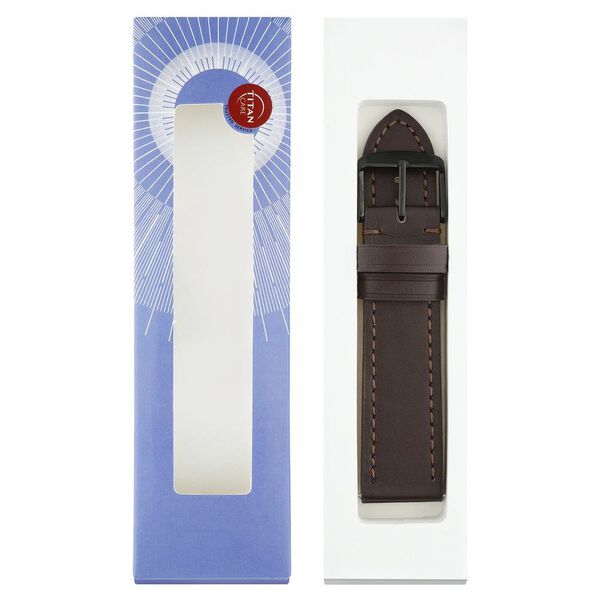 22 mm Brown Genuine Leather Strap for Men - image number 7