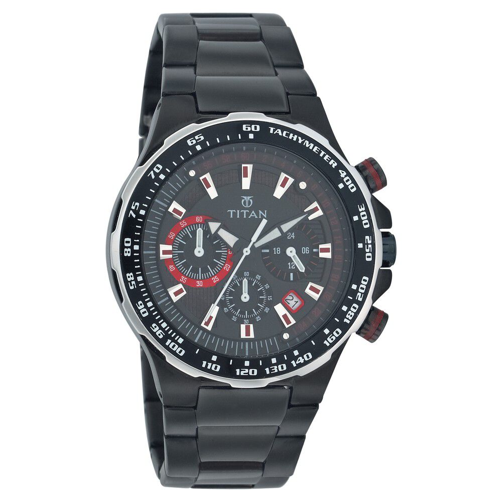 Titan tachymeter watch top