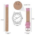 12 mm Pink Genuine Leather Strap for Women - image number 1