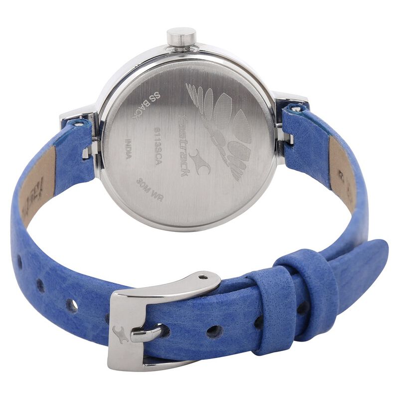 Fastrack Quartz Analog Silver Dial Leather Strap Watch for Girls - image number 3
