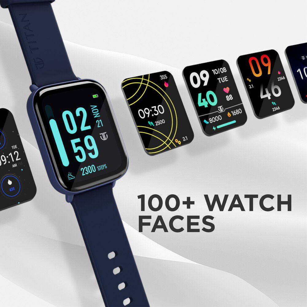 Buy Online Titan Smart Watch Silicone Black Strap watch for Unisex