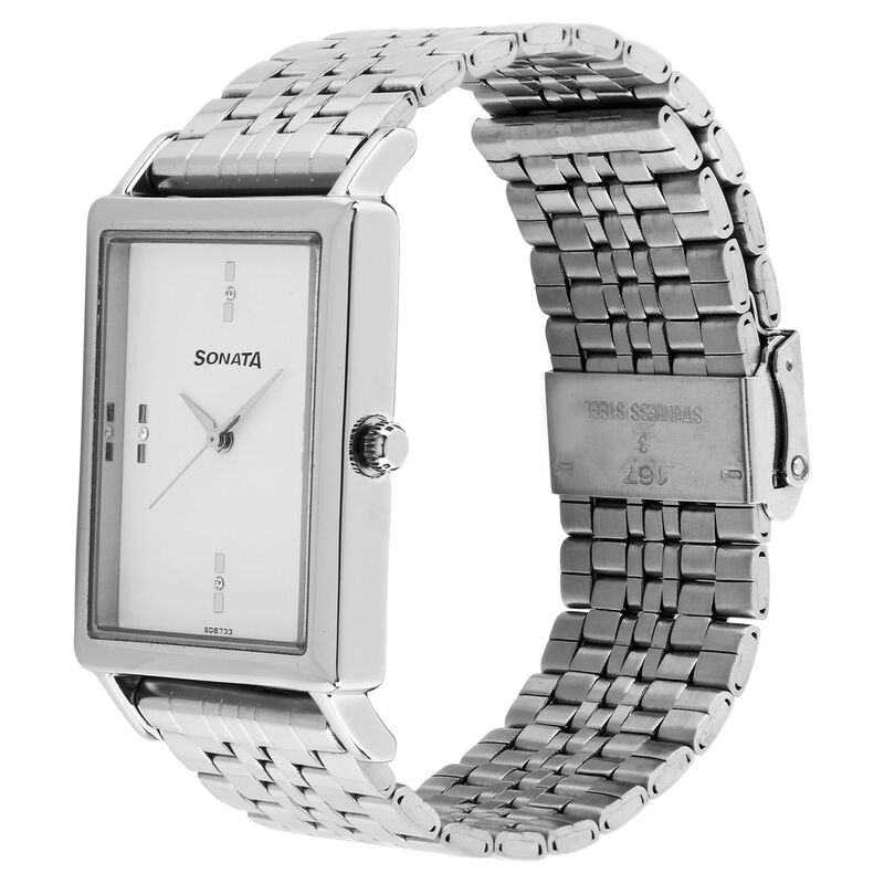 Sonata Quartz Analog White Dial Strap Watch for Couple - image number 1