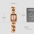 Vyb Charmer By Fastrack Quartz Analog Rose Gold Dial Rose Gold Metal Strap Watch For Girls - image number 3