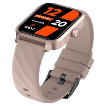 Fastrack Rave FX2 with 4.64 cm UltraVU HD Display, SingleSync BT Calling, Functional Crown with Beige Strap