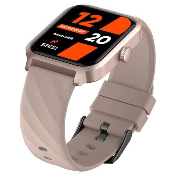 Fastrack Rave FX2 with 4.64 cm UltraVU HD Display, SingleSync BT Calling, Functional Crown with Beige Strap - image number 2