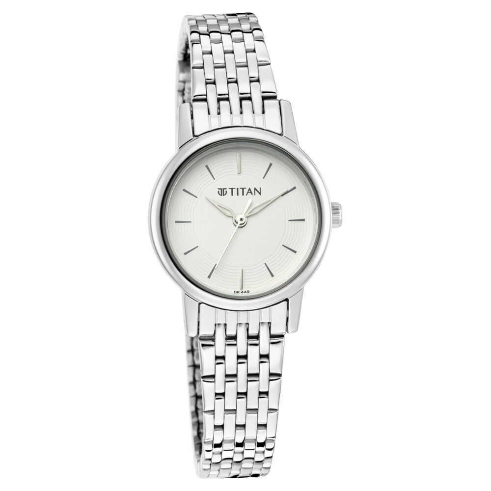 Titan watch silver colour new arrivals