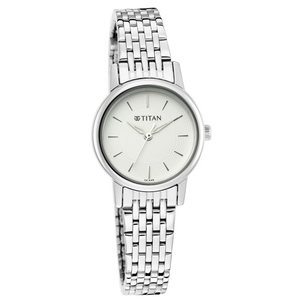 Titan Quartz Analog Silver Dial Metal Strap Watch for Women - image number 0