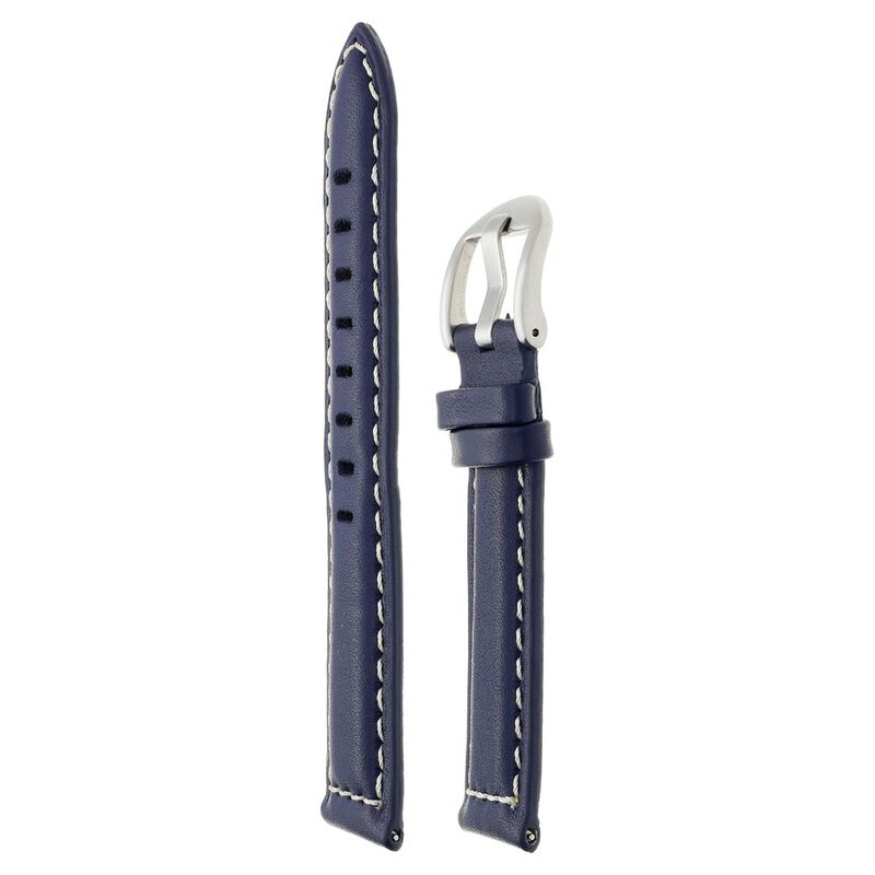 Genuine Leather Watch Strap – 18mm Or 20mm, Blue, Steel Buckle, Unisex, Made In Spain
