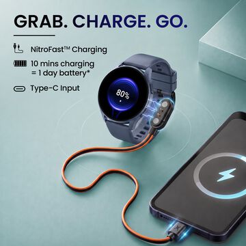 Fastrack Smart Revoltt XR1 Pro Smartwatch with 3.63 cm AMOLED Display BT Calling & Health Tracking