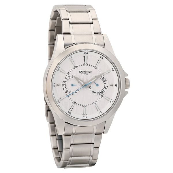 Titan Multifunction Silver Dial Silver Stainless Steel Strap Watch For Men - image number 0