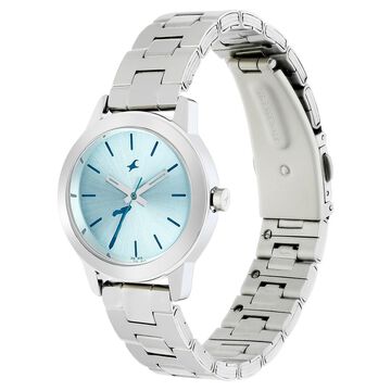Fastrack Tropical Waters Quartz Analog Green Dial Metal Strap Watch for Girls