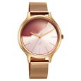 Fastrack Style Up Quartz Analog Pink Dial Rose Gold Colour Stainless Steel Strap Watch For Girls - image number 1