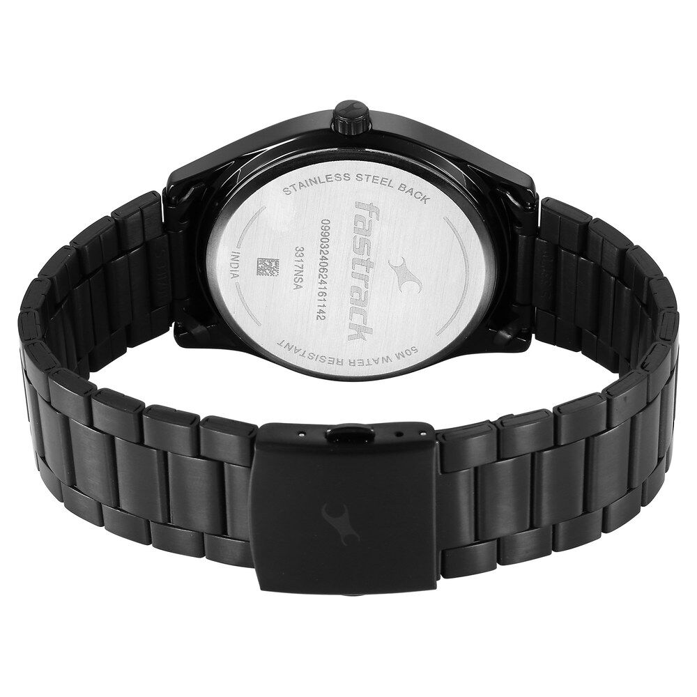 Fastrack watch black colour price on sale