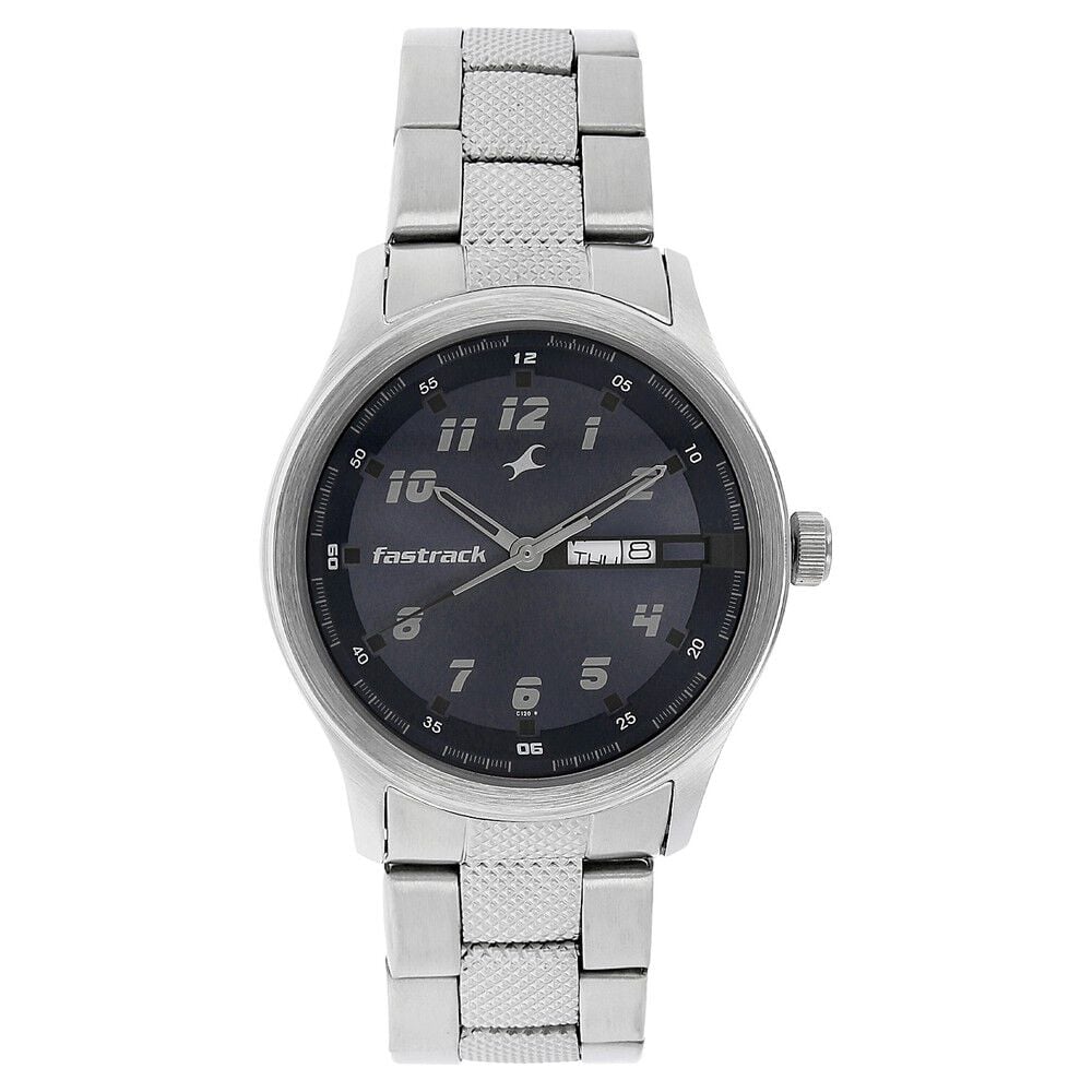 Buy Online Fastrack Explorer Quartz Analog Blue Dial Canvas Strap