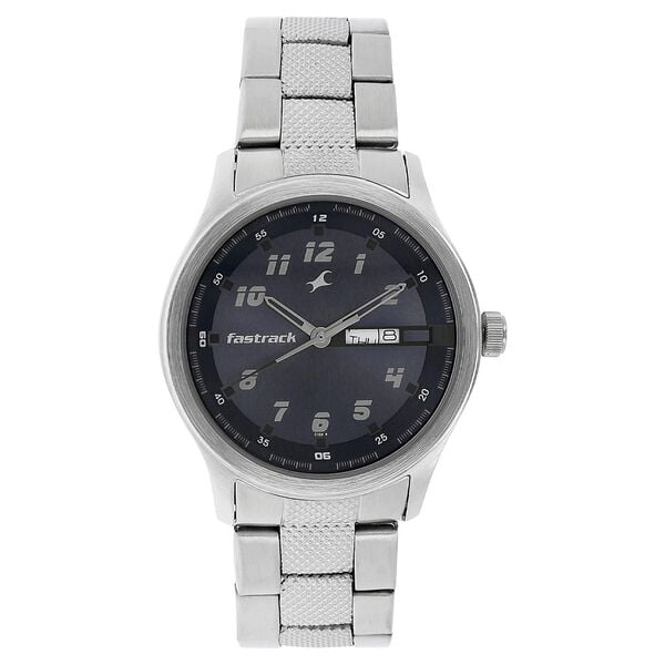 3308sl01 Buy Online Fastrack Quartz Analog Blue Dial Metal Strap Watch for Guys ...