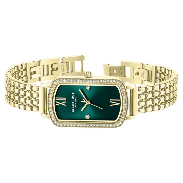 Kenneth Cole Quartz Analog Green Dial Golden Colour Stainless Steel Strap Watch For Women - image number 2