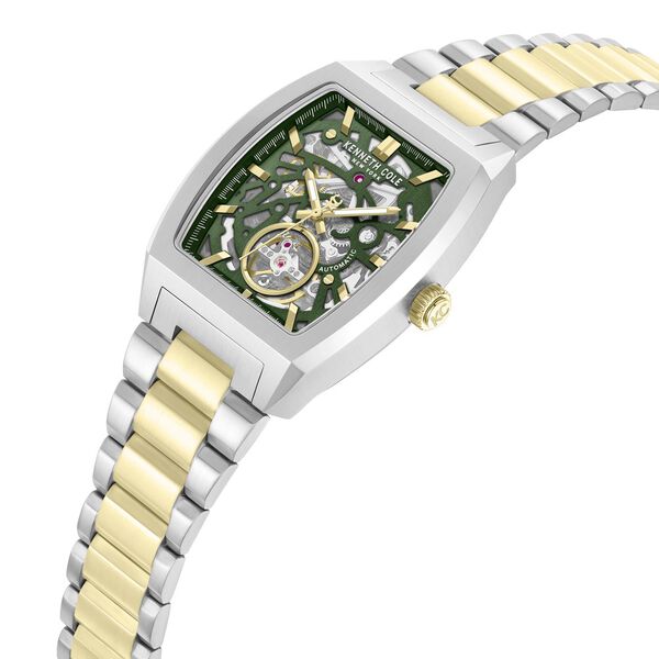 Kenneth Cole Automatic Automatic Green Dial Two Toned Stainless Steel Strap Watch For Men - image number 3