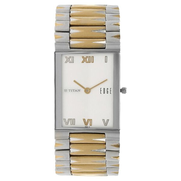 Titan Edge White Dial Analog Stainless Steel Strap Watch for Men - image number 0