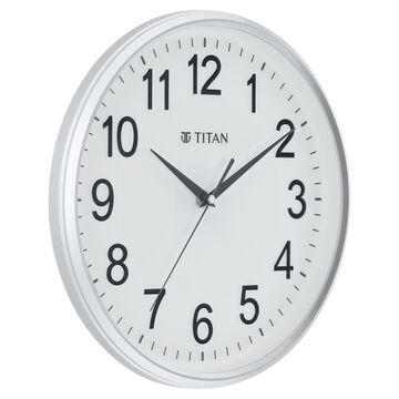 Titan 30cm White faced Silent Wall Clock for Modern Homes