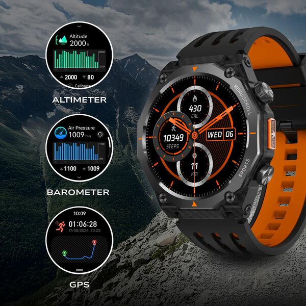 Fastrack Xtreme Adventure Smartwatch with 1.43" AMOLED Display, Dual Push Button, Dual Tone Strap, Multiple Menu Styles - image number 1