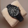 Titan Octane Classic Sporty Black Dial Chronograph Leather Strap watch for Men - image number 0