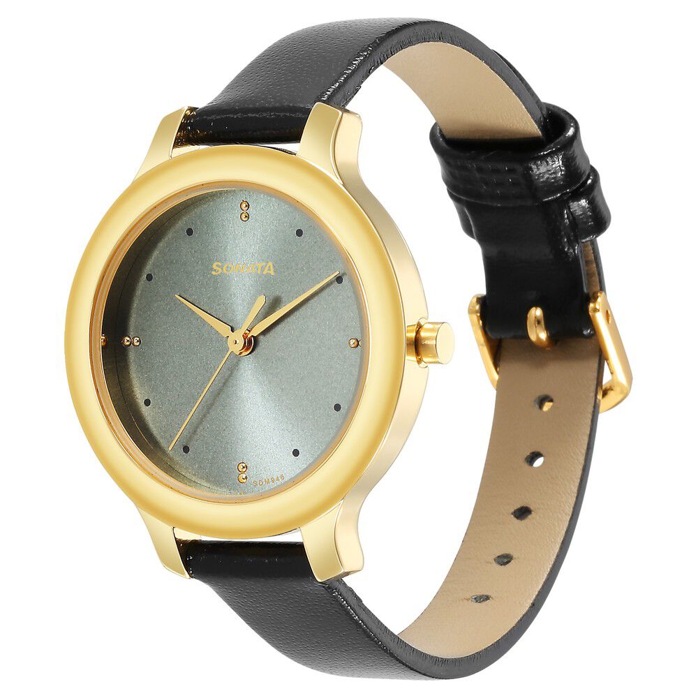 Sonata ladies watch leather belt 2025