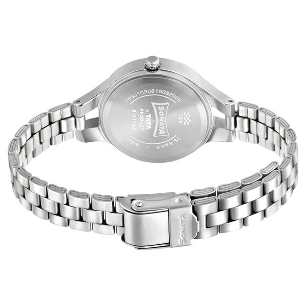 Sonata Workwear Black Dial Women Watch With Stainless Steel Strap - image number 3