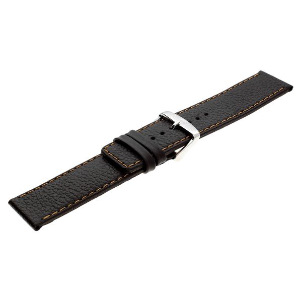 24 mm Brown Genuine Leather Straps for Men - image number 3