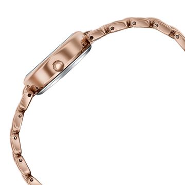 Poze Poze Quartz Analog Pink Dial Rose Gold Metal Strap Watch For Women