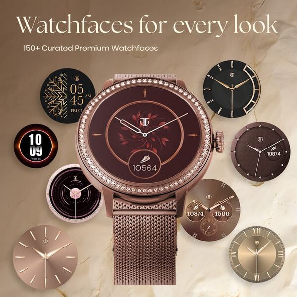 Titan Valerie Premium Smartwatch with All 316L SS construction, Skin Temp. Sensor, Women’s Health, SingleSync BT Calling - image number 6