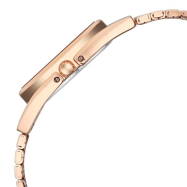 Fastrack UFO Quartz Analog Green Mother Of Pearl Dial Rose Gold Colour Stainless Steel Strap Watch For Girls - image number 4