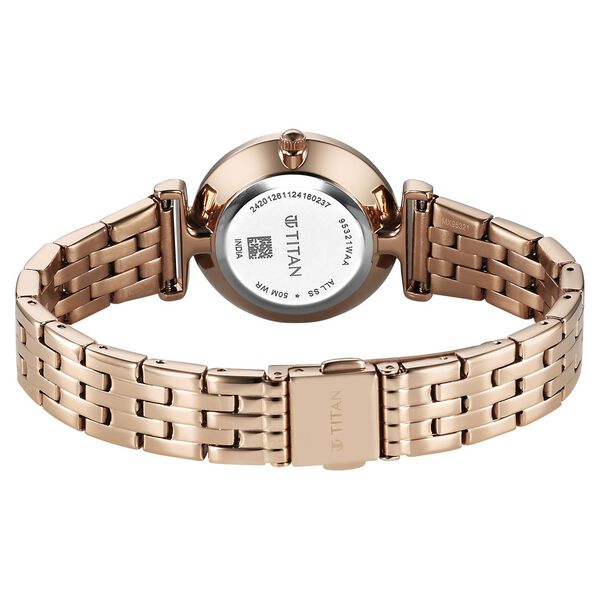 Titan Workmode Quartz Analog Silver Dial Stainless Steel Strap Watch For Women - image number 4