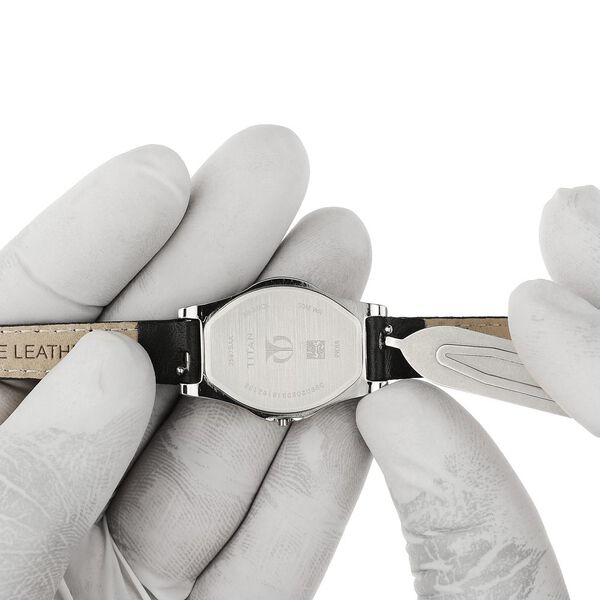 10 mm Black Genuine Leather Strap for Women - image number 6