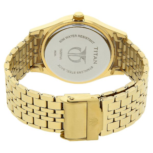 Titan Quartz Analog with Day and Date White Dial Stainless Steel Strap Watch for Men - image number 3
