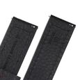 24 mm Black Genuine Leather Straps for Men - image number 4