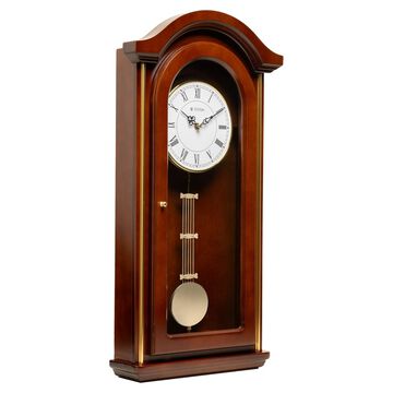 Titan Wooden Pendulum Wall Clock with Musical Chime & Volume Control, Model W0127WM01 | 59 cm x 30.5 cm x 9 cm