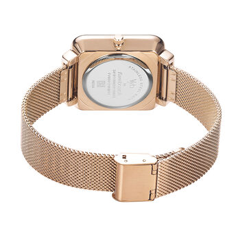 Fastrack Vyb Minimalist Quartz Analog Black Dial Stainless Steel Strap Watch for Girls