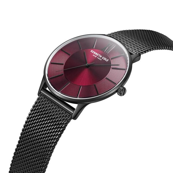 Kenneth Cole Quartz Analog Maroon Dial Stainless Steel Strap Watch for Men - image number 3