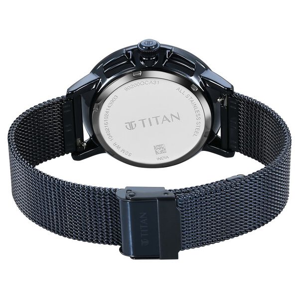 Titan Light leathers Multifunction Anthracite Dial Stainless Steel Strap Watch For Men - image number 4