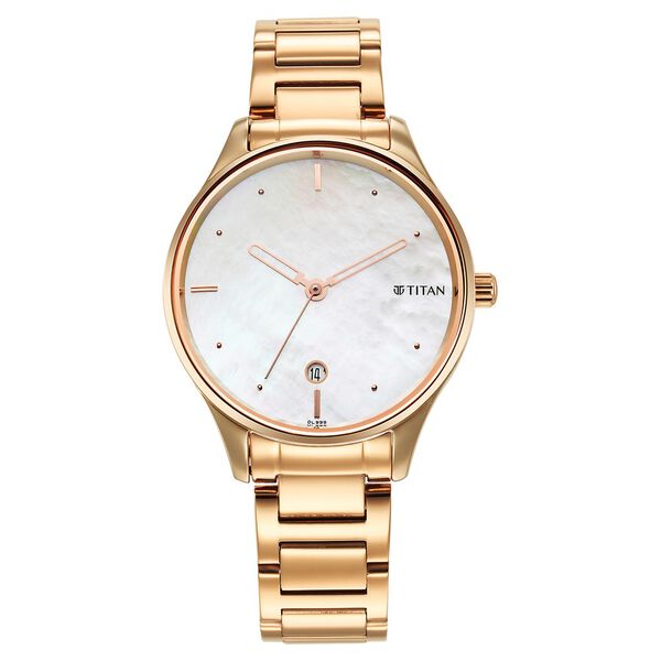 Titan Pastel Dreams White Mother Of Pearl Dial Analog Metal Strap watch for Women - image number 1