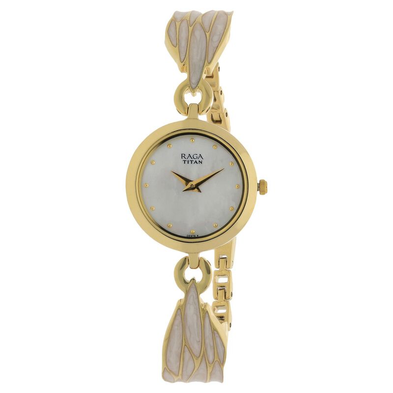 Titan Raga Moonlight Mother of Pearl Dial Women Watch With Metal Strap - image number 0
