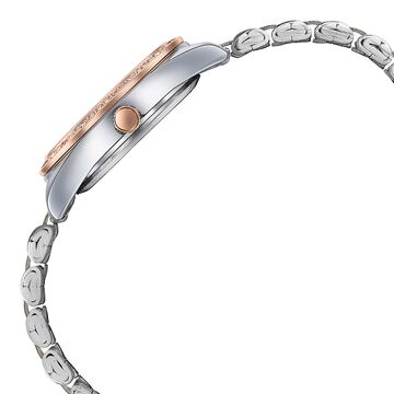 Sonata Poze Quartz Analog Silver Dial Two Toned Colour Stainless Steel Strap Watch For Women