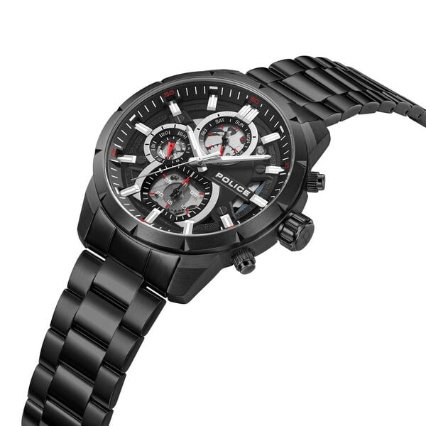 Police Quartz Multifunction Black Stainless Steel Strap for Men - image number 1
