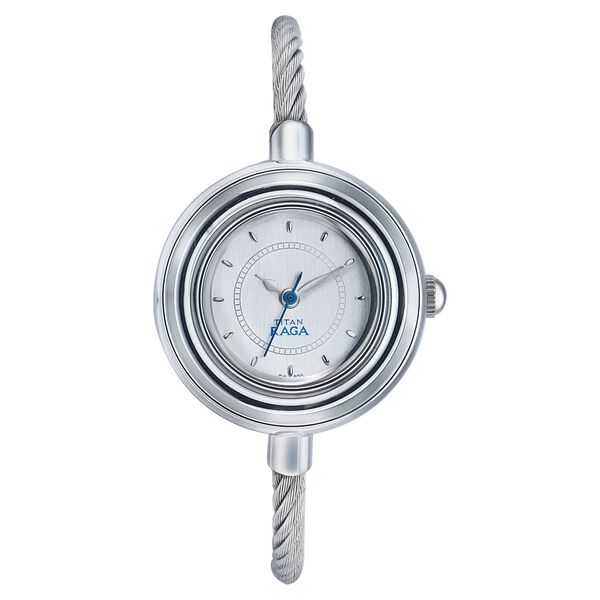 Titan Quartz Analog Silver Dial Metal Strap Watch for Women - image number 0
